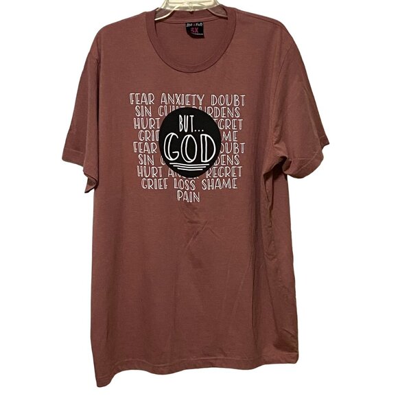 Love In Faith Inspirational But God T-Shirt 3X - Picture 2 of 5